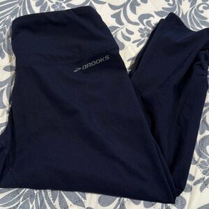 Brooks Dark Blue Cropped Leggings